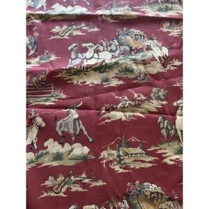"WILD WEST" AN AUTHENTIC WAVERLY SCREEN PRINT FABRIC 2 +YARDS X 54" WIDE